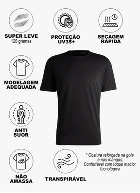 Camiseta Dux Slim Dry Fit Unissex Profissional
