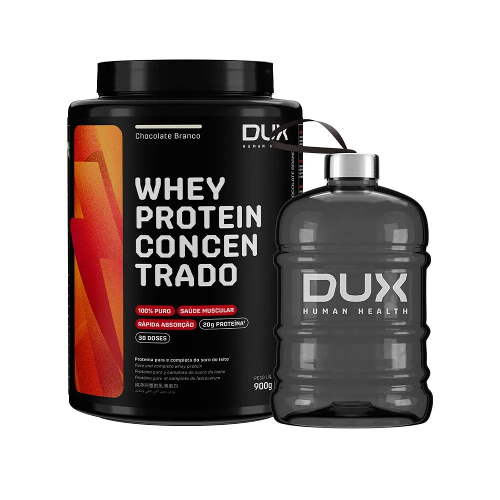 WHEY PROTEIN CONCENTRADO 900G + MINI GALÃO